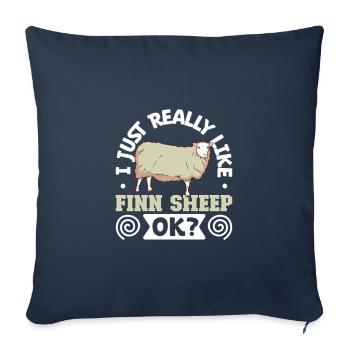I love my Finn sheep - Sofa pillowcase 17,3'' x 17,3'' (45 x 45 cm) - navy - Front