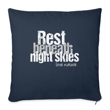 Tranquility under the night sky - Sofa pillowcase 17,3'' x 17,3'' (45 x 45 cm) - navy - Front