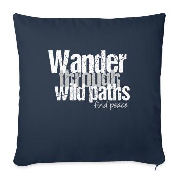 Hike through wild trails - Sofa pillowcase 17,3'' x 17,3'' (45 x 45 cm) - navy - Front
