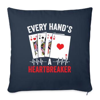 Binochle Heartbeat Pinochle Heartbeat Benoggel - Housse de coussin décorative 45 x 45 cm - bleu marine - Devant