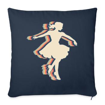 Sock Hop Player Team Trainer Trainer Retro - Sofa pillowcase 17,3'' x 17,3'' (45 x 45 cm) - navy - Front