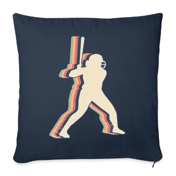 Softball Spieler Mannschaft Trainer Trainer Retro - Sofakissenbezug 45 x 45 cm - Navy - Vorne