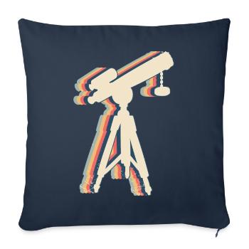 Observation des étoiles, astronomie, constellation - Housse de coussin décorative 45 x 45 cm - bleu marine - Devant