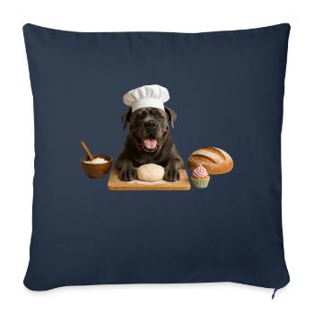 Cane Corso Italiano Cuisson de biscuits à gâteau - Housse de coussin décorative 45 x 45 cm - bleu marine - Devant