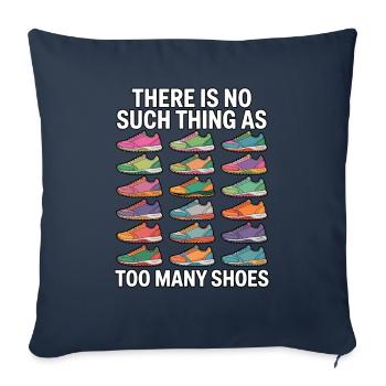Vers de nombreuses chaussures Sneaker Sneakers - Housse de coussin décorative 45 x 45 cm - bleu marine - Devant