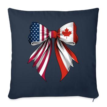 Coquette Bow Canada Roots Heritage Canadian Pride - Sofa pillowcase 17,3'' x 17,3'' (45 x 45 cm) - navy - Front
