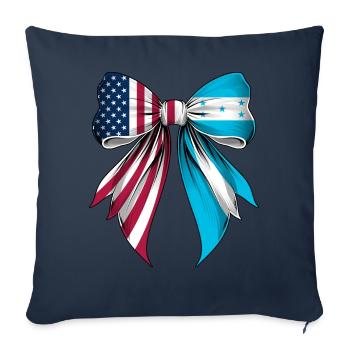 Coquette Boucle Honduras Racines Héritage Hondurien - Housse de coussin décorative 45 x 45 cm - bleu marine - Devant