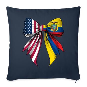 Coquette Boucle Racines Equateur Héritage - Housse de coussin décorative 45 x 45 cm - bleu marine - Devant