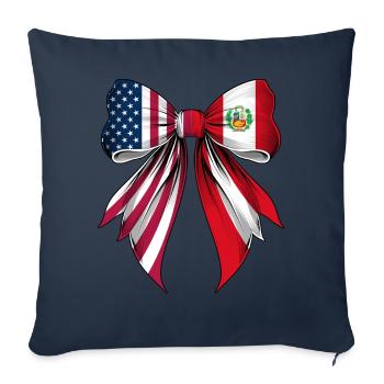 Coquette Arc Pérou Racines Héritage Péruvien - Housse de coussin décorative 45 x 45 cm - bleu marine - Devant