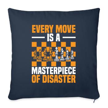 Chess Player Chess Moves Design Chess Pieces - Sofa pillowcase 17,3'' x 17,3'' (45 x 45 cm) - navy - Front