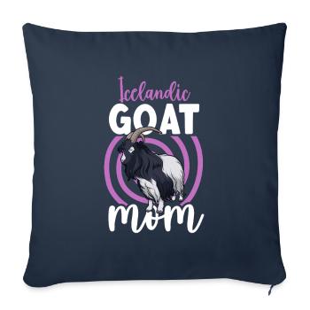 Mom of an Icelandic goat - Sofa pillowcase 17,3'' x 17,3'' (45 x 45 cm) - navy - Front