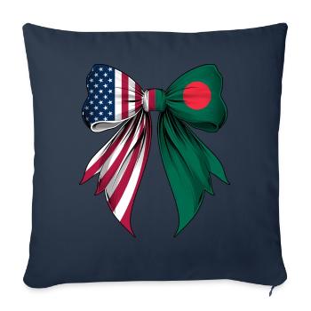 Kokette Schleife Bangladesch Wurzeln - Sofakissenbezug 45 x 45 cm - Navy - Vorne