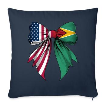 Coquette Bow Guyana Roots Heritage Guyanese Pride - Sofa pillowcase 17,3'' x 17,3'' (45 x 45 cm) - navy - Front