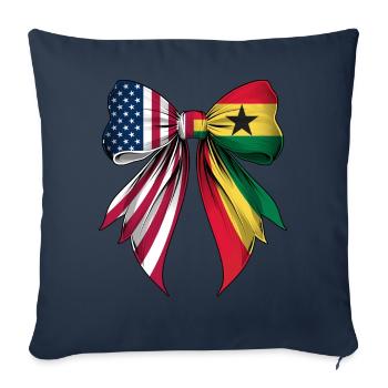 Coquette Arc Ghana Racines Héritage Ghanéen - Housse de coussin décorative 45 x 45 cm - bleu marine - Devant