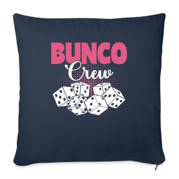 Bunco Dice Evening Bunco Crew Tournament - Sofa pillowcase 17,3'' x 17,3'' (45 x 45 cm) - navy - Front