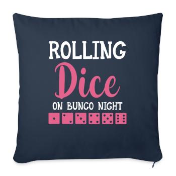 Bunco Gift Bunco Player Dice Game Evening - Sofa pillowcase 17,3'' x 17,3'' (45 x 45 cm) - navy - Front