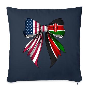 Kokette Schleife Kenia Wurzeln Erbe Kenianischer - Sofakissenbezug 45 x 45 cm - Navy - Vorne