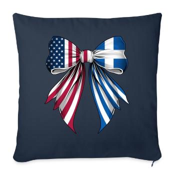 Coquette Arc Grèce Racines Héritage - Housse de coussin décorative 45 x 45 cm - bleu marine - Devant