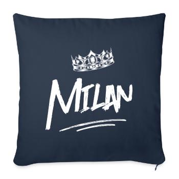 Cerf-volant - Housse de coussin décorative 45 x 45 cm - bleu marine - Devant