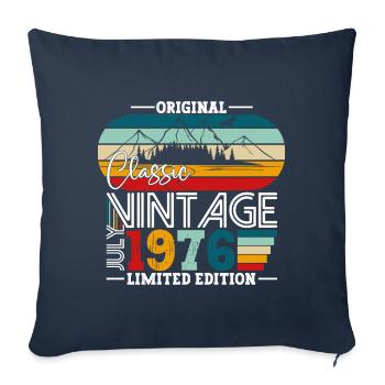 Original July Vintage 1976 46th Birthday Men - Sofa pillowcase 17,3'' x 17,3'' (45 x 45 cm) - navy - Front