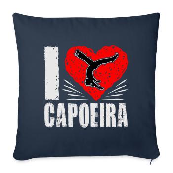 I love Capoeira - Sofa pillowcase 17,3'' x 17,3'' (45 x 45 cm) - navy - Front