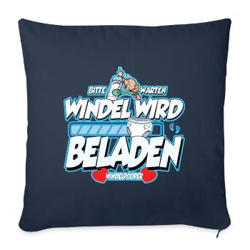 Windelpooper Windel wird beladen Junge Geschenk - Sofakissenbezug 45 x 45 cm - Navy - Vorne