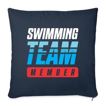 Swimming Team - Sofa pillowcase 17,3'' x 17,3'' (45 x 45 cm) - navy - Front
