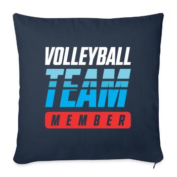 Volleyball Team - Sofa pillowcase 17,3'' x 17,3'' (45 x 45 cm) - navy - Front