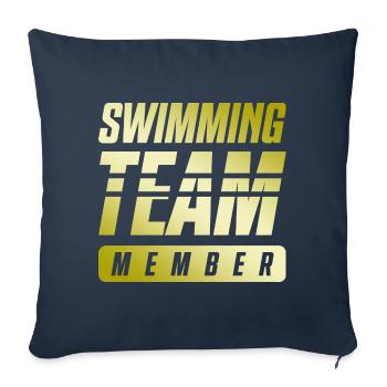 Swimming Team - Sofa pillowcase 17,3'' x 17,3'' (45 x 45 cm) - navy - Front
