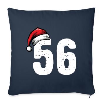 56 Number Christmas - Sofa pillowcase 17,3'' x 17,3'' (45 x 45 cm) - navy - Front
