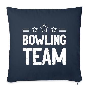 Équipe de bowling Mannschaft - Housse de coussin décorative 45 x 45 cm - bleu marine - Devant