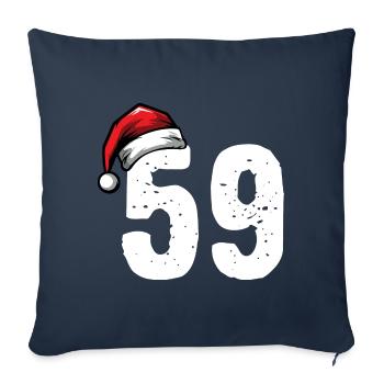 59 Number Christmas - Sofa pillowcase 17,3'' x 17,3'' (45 x 45 cm) - navy - Front