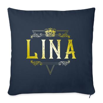 Lina - Sofa pillowcase 17,3'' x 17,3'' (45 x 45 cm) - navy - Front