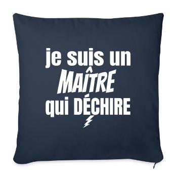 maître qui déchire - Housse de coussin décorative 45 x 45 cm - bleu marine - Devant