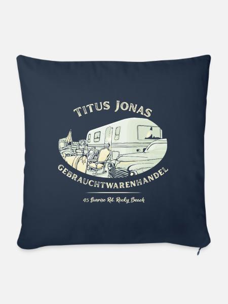 Die Drei ??? Gebrauchtwarenhandel Design - Sofakissenbezug 45 x 45 cm - Navy