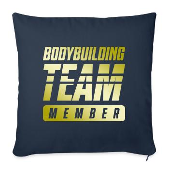 Équipe de musculation - Housse de coussin décorative 45 x 45 cm - bleu marine - Devant