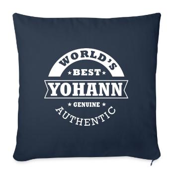 Yohann world s best gift name yohann - Sofa pillowcase 17,3'' x 17,3'' (45 x 45 cm) - navy - Front