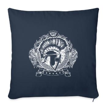 spartan symbol greek coat of arms - Sofa pillowcase 17,3'' x 17,3'' (45 x 45 cm) - navy - Front