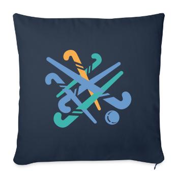 Hockey stick - Sofa pillowcase 17,3'' x 17,3'' (45 x 45 cm) - navy - Front