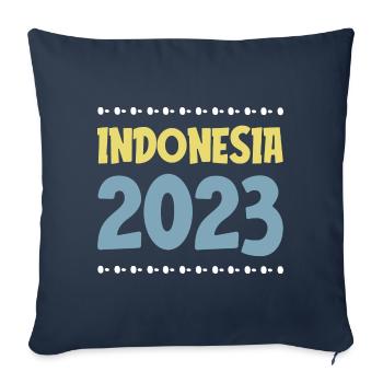 Indonesia 2023 - Sofa pillowcase 17,3'' x 17,3'' (45 x 45 cm) - navy - Front