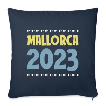 Majorque 2023 - Housse de coussin décorative 45 x 45 cm - bleu marine - Devant