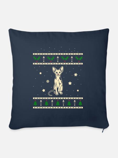 Sphynx Weihnachtsgeschenk - Sofakissenbezug 45 x 45 cm - Navy