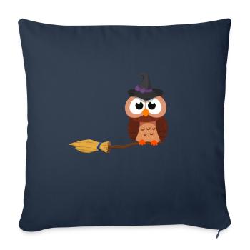 Sorcière - Housse de coussin décorative 45 x 45 cm - bleu marine - Devant