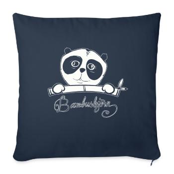 Chemise cadeaux oursons - Housse de coussin décorative 45 x 45 cm - bleu marine - Devant
