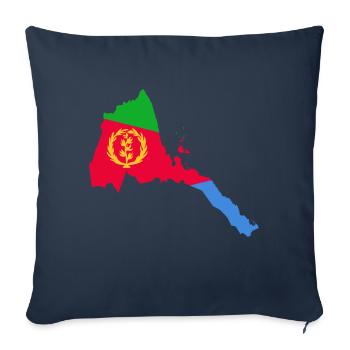 Habesha T-Shirt Erythrée Injera Ethiopie Idée cadeau - Housse de coussin décorative 45 x 45 cm - bleu marine - Devant