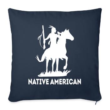 cool Indian chief - Sofa pillowcase 17,3'' x 17,3'' (45 x 45 cm) - navy - Front