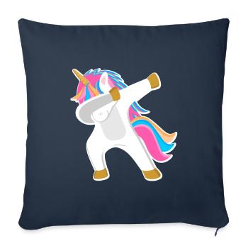 Licorne Dab - Housse de coussin décorative 45 x 45 cm - bleu marine - Devant