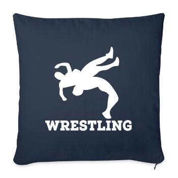 wrestling - Housse de coussin décorative 45 x 45 cm - bleu marine - Devant