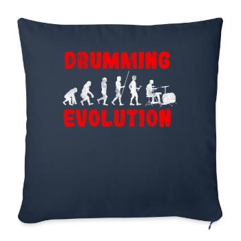Schlagzeuger Evolution - Sofakissenbezug 45 x 45 cm - Navy - Vorne