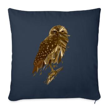Eule coole Tiere - Sofakissenbezug 45 x 45 cm - Navy - Vorne